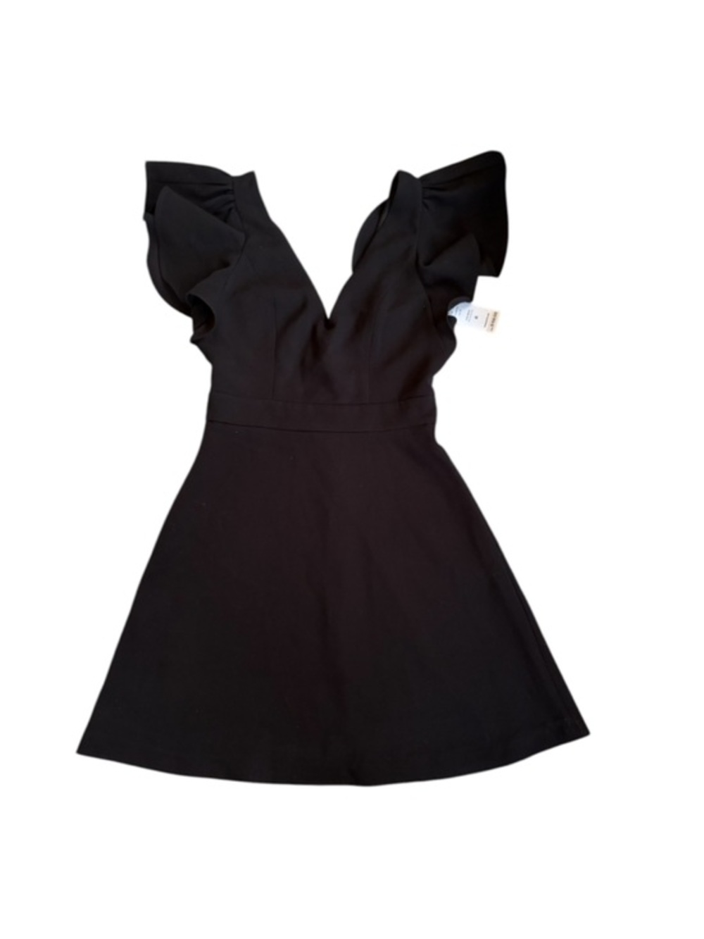 BCBGeneration Flutter Sleeve V
Neck Dress in Black | REVOLVE 0 new nwt